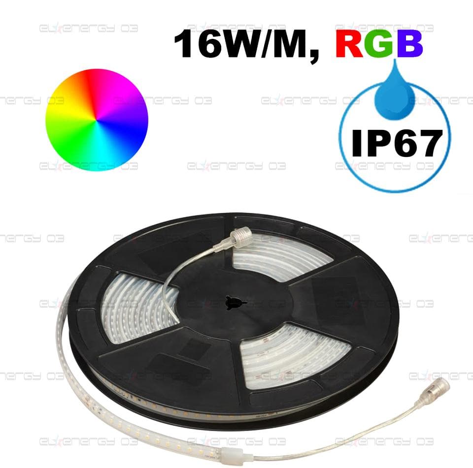 Професионална LED лента SMD4040, 16W/M, RGB, 48V DC, 84LED/M, IP67, 10м