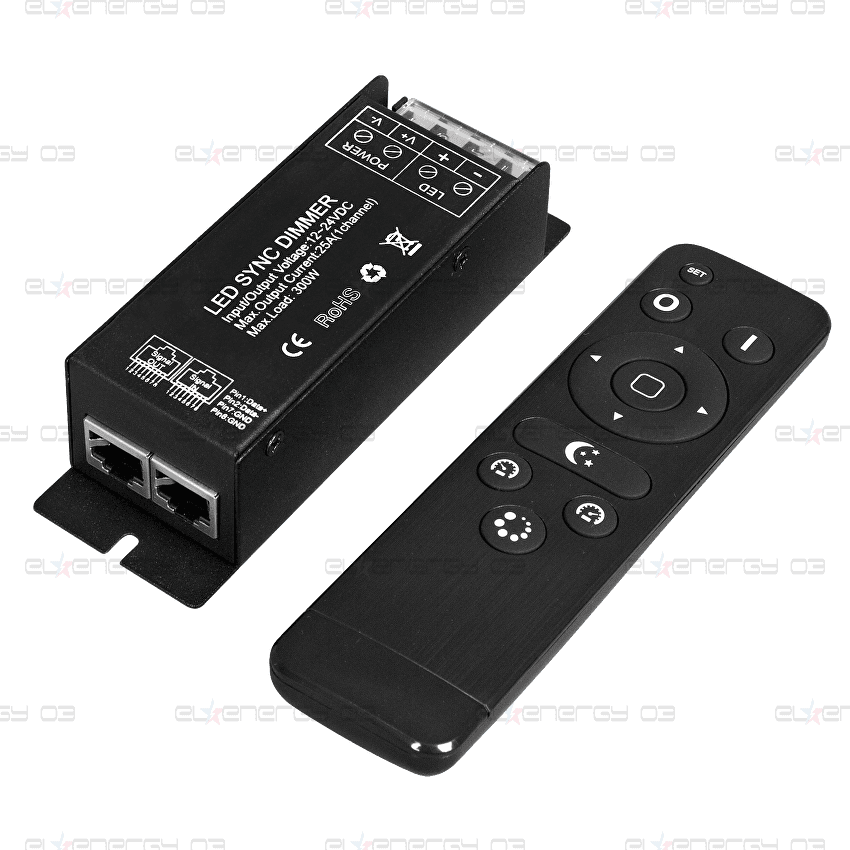 RF контролер за едноцветно LED осветление 300W(12V), 25А, 12-24V DC