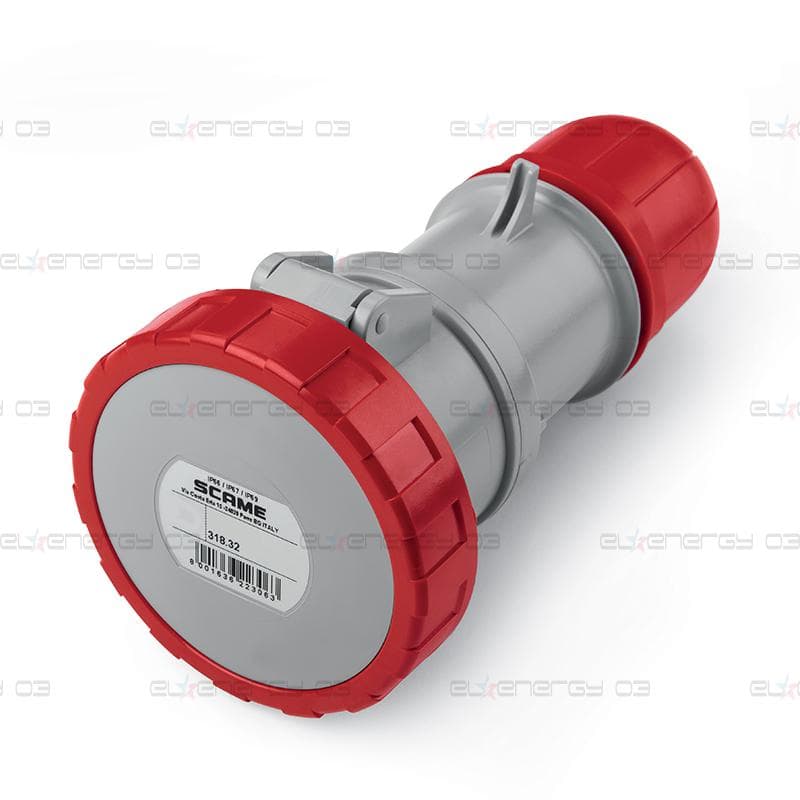 Промишлен подвижен контакт 3P+Е 32A IP66/67, 6h серия Optima Scame