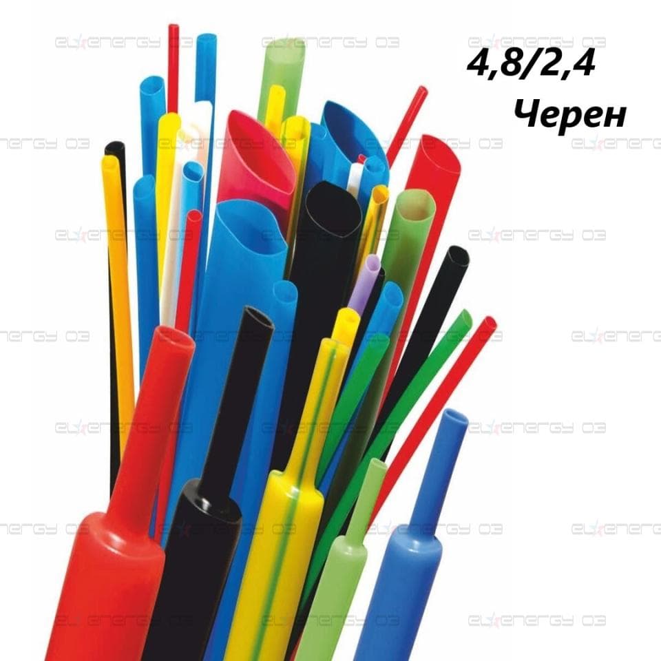 Термошлаух RADPOL RC, 4,8/2,4 1м, Черен