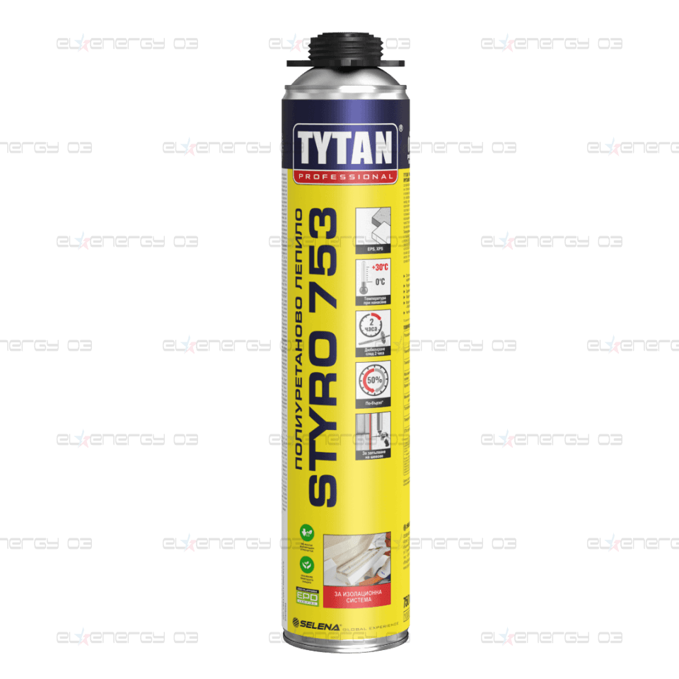 TYTAN PROFESSIONAL 02 STYRO 753 GUN Лепило за топлоизолационни плоскости, 750ml