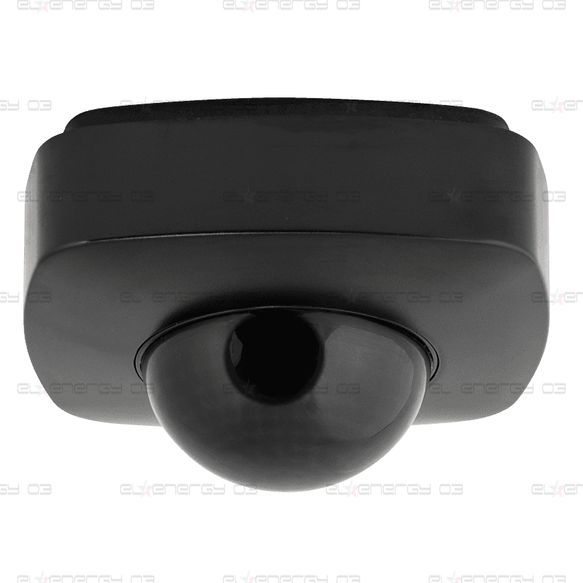 PIR сензор за движение и присъствие за открит монтаж с черна леща, 360°, 10m, IP65, черен