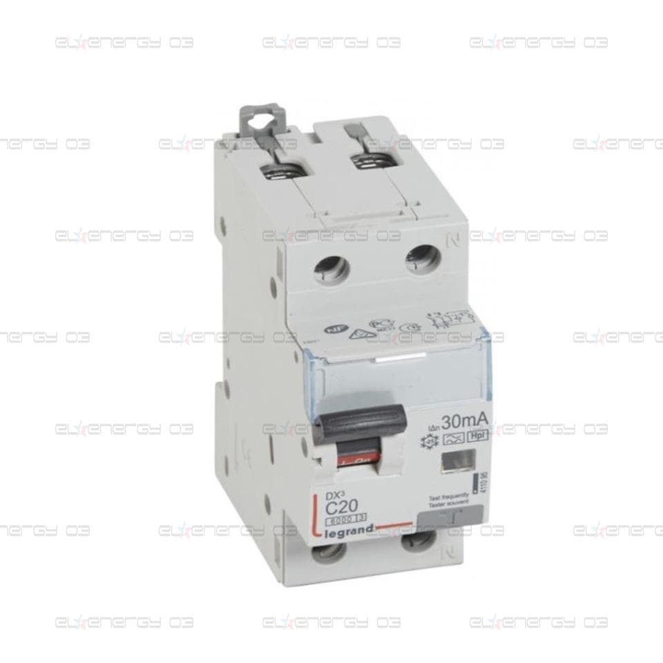 ДТЗ комбинирана DX3 1P+N 20A крива C 30mA тип F 10kA 2 мод. Legrand