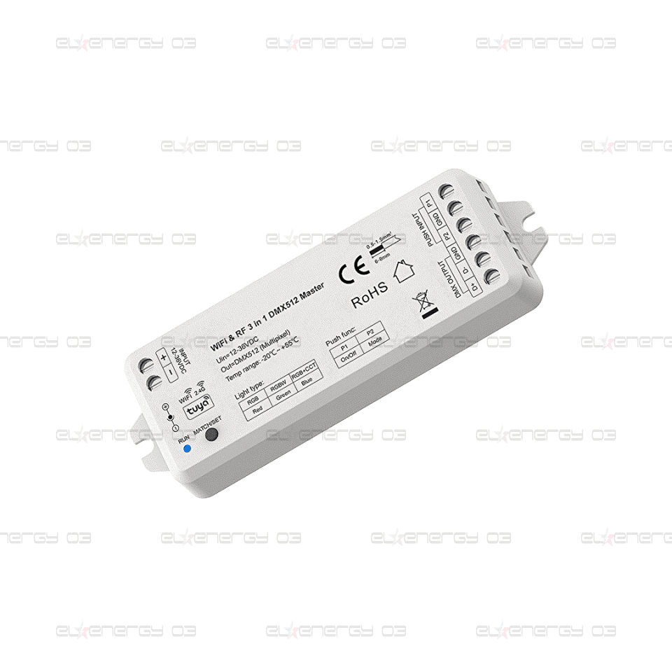 WI-FI RF DMX512 3в1 мултифункционален контролер, 12-36 V DC
